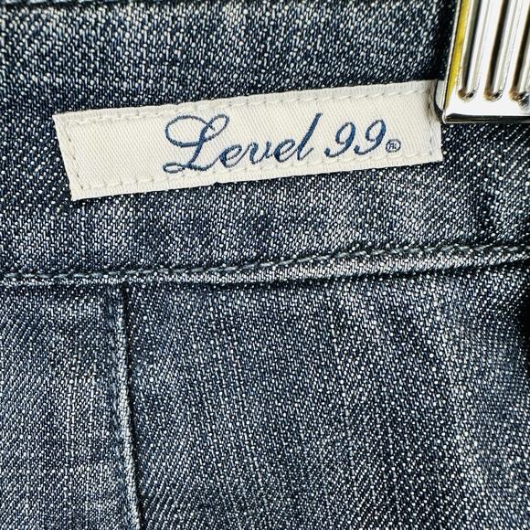 New Anthropologie Level 99 Denim Pencil‎ Skirt Sailor Button Front Size 29 - Picture 9 of 13